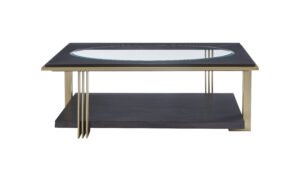 CAMBRIDGE | Rectangular coffee table with glass insert