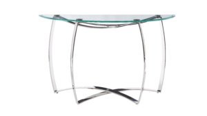 MESSINA | Stainless steel curved leg sofa table
